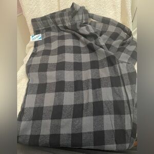 NWT Old Navy Gray Black Plaid Flannel Pajama Pants Sleep Lounge Men XL